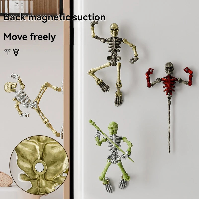 Hot 6pcs Action Figure Death God Skeleton Multi-Joint Mobile Shapeshift Robot,Halloween Action Manikin Decorative Ornaments Toys