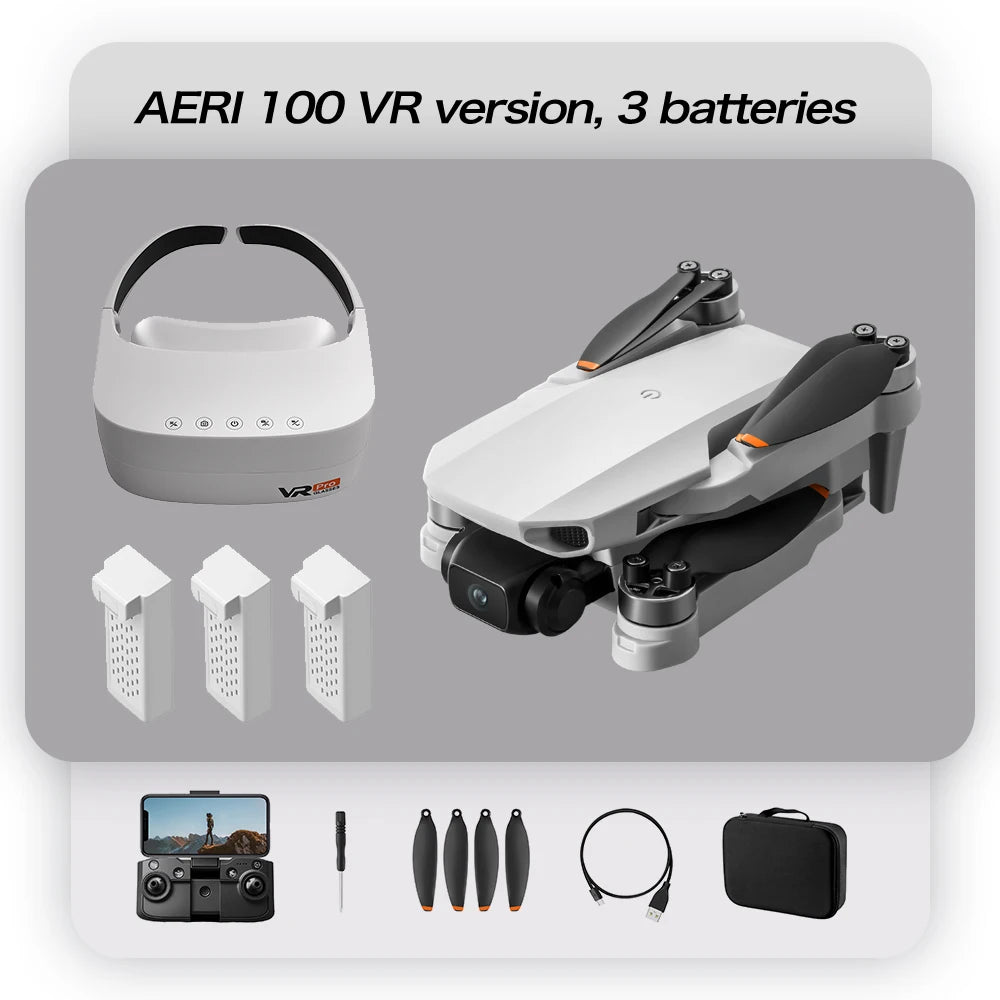 Original Aeri100/Aeri100VR Remote Control Drone WIFI RC Dron Quadcopter Obstacle Avoidance 8K HD Dual Camera FPV Mini Dron Toys