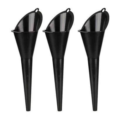 Car Long Stem Funnel Gasoline Oil Fuel Filling Tools Anti-splash Plastic Oil Funnel Motorcycle Refueling Tools Auto Accessories