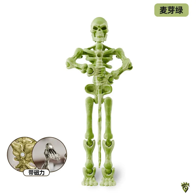Hot 6pcs Action Figure Death God Skeleton Multi-Joint Mobile Shapeshift Robot,Halloween Action Manikin Decorative Ornaments Toys