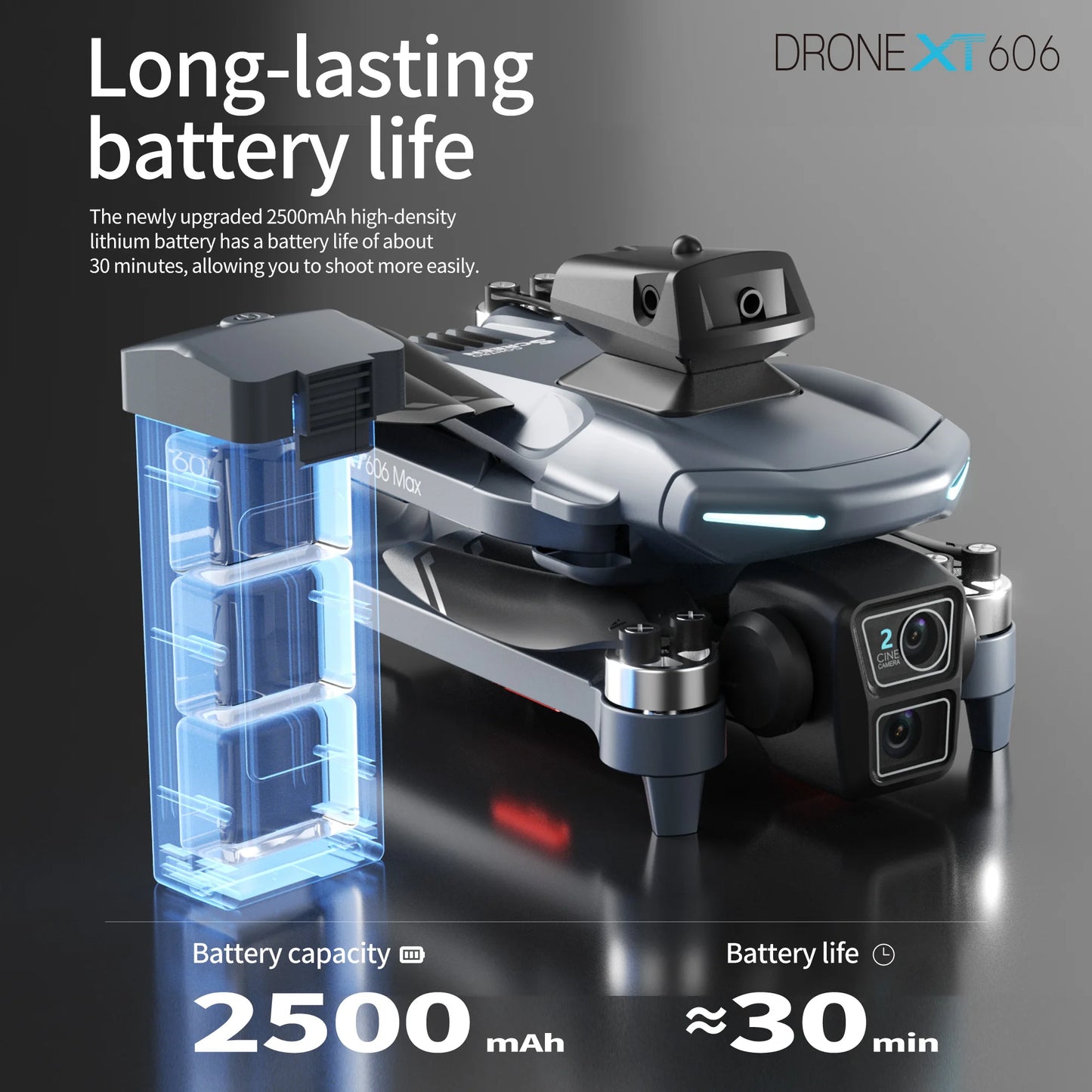 Original NEW XT606 GPS Drone 8K HD Professional dual camera 5G WIFI FPV Obstacle Avoidance Brushless RC Quadcopter Dron toys