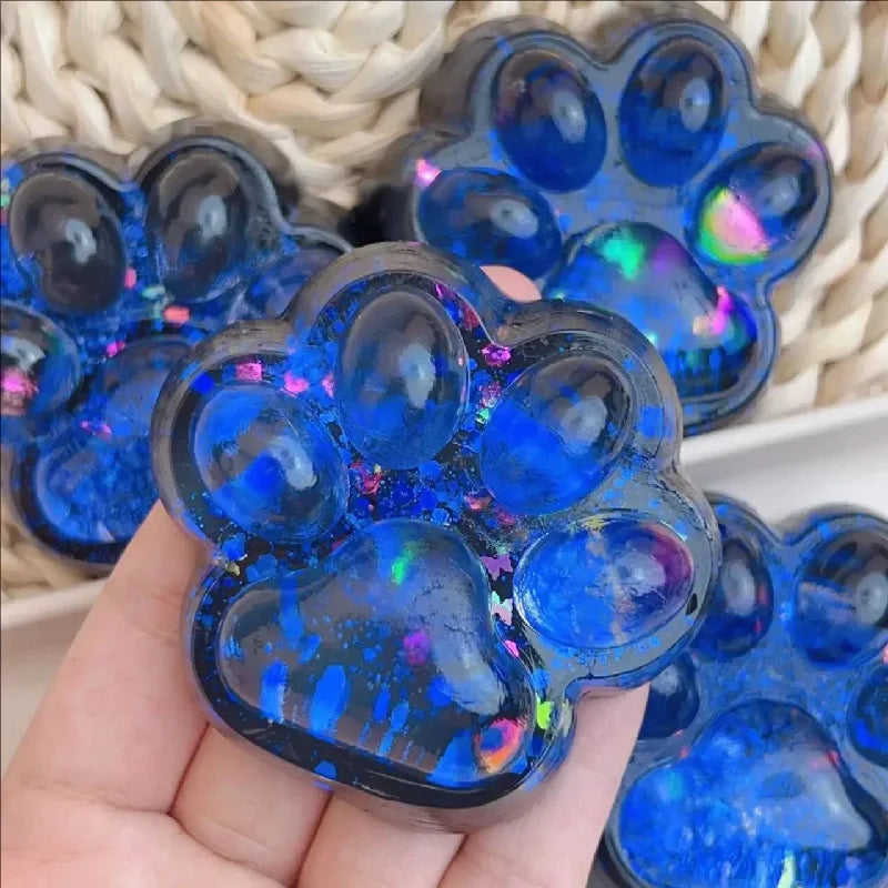 Blind Box Mystery Kawaii Cat Paw Mochi Squishy, Simulated Food Fidget Toy, Cute Squeeze Foot Toy Antistress Stress-Relief