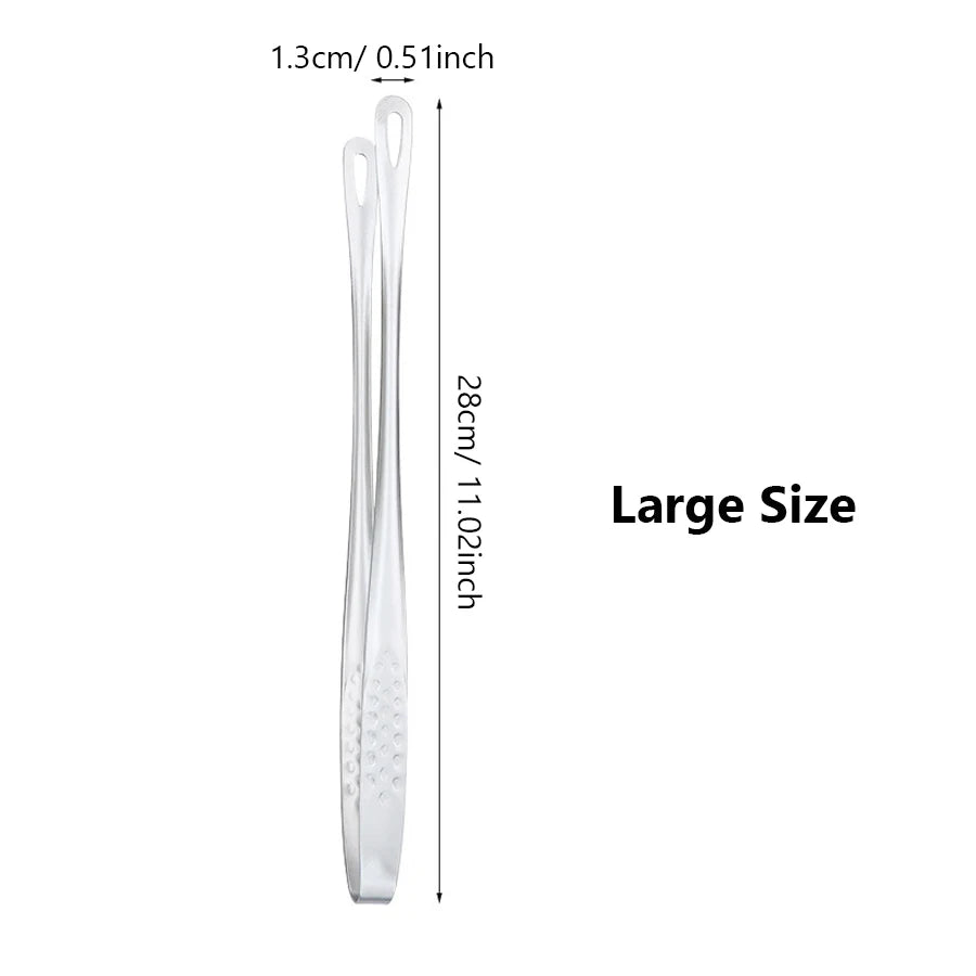 Stainless Steel BBQ Tongs Set Anti-slip Grip Kitchen Tools for Steak Bread Food Cooking Small Accessories