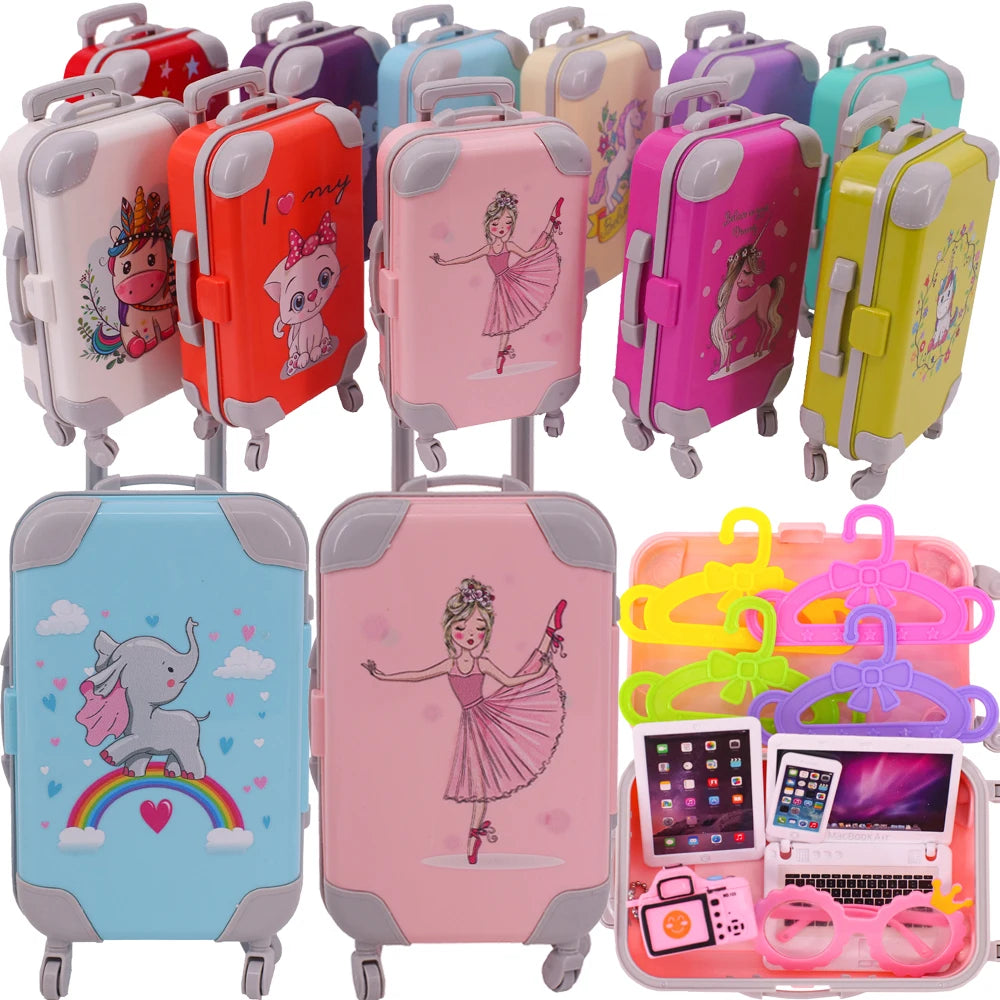 The Latest Doll Luggage For 43cm Baby Doll Clothes Accessories For Labubu,18 Inch American Doll Girl's Toys,babi Doll,1/3 Bjd