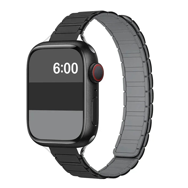 Magnetic Strap for Apple Watch 10 Band 44mm 45mm 49mm 40mm 41mm 42mm 46mm Silicone Bracelet iWatch Series 7 8 SE 3 Ultra 2 9 11