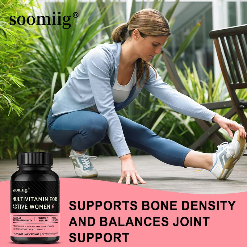 Women's Daily Multi Capsules - Daily Multivitamin To Support Bone Health,Cellular Energy and Immune Health - 120 Capsules