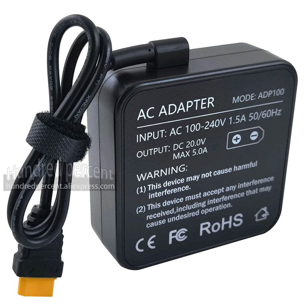 ToolkitRC ADP100 20V 5A 100W European And American Power Adapter Charger XT60 Suitable For M6D M7 M6DAC V2 M8P M4P M9 GT Power