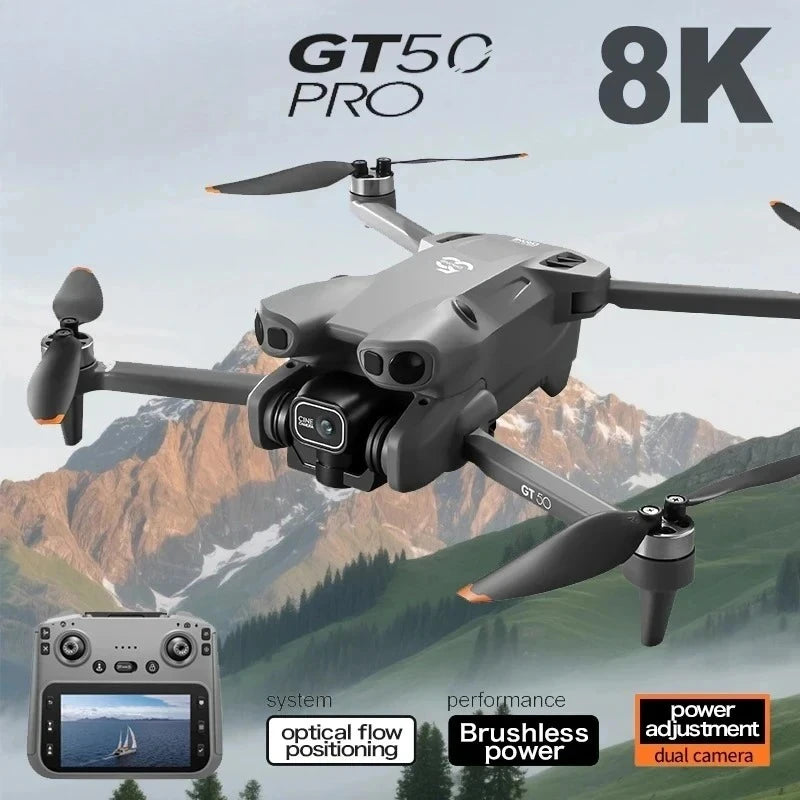 Original GT50 GPS Drone 8K HD Dual Camer With Photoable screen RC Brushless Motors Obstacle Avoidance Foldable Quadcopter toy