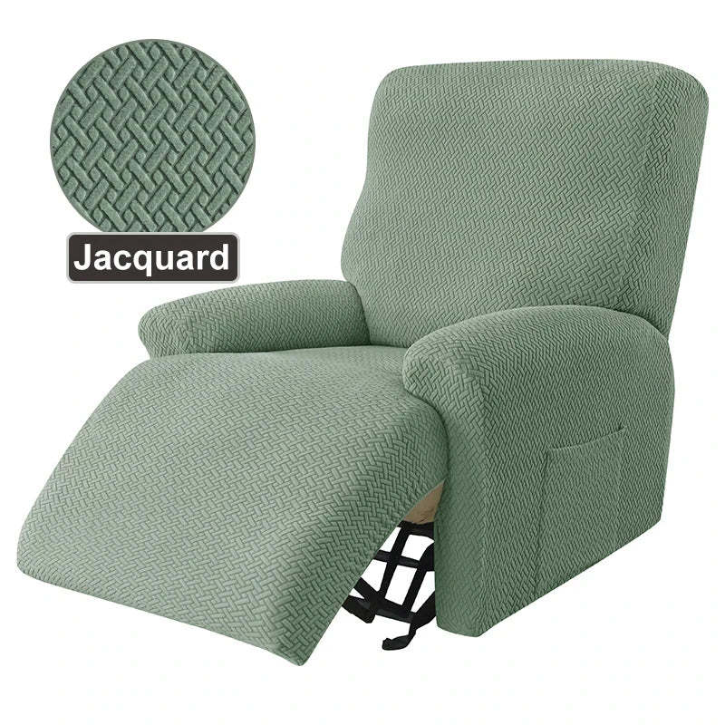 Recliner Sofa Cover Ralax Cover Jacquard Chair Covers Stretch Spandex Couch Slipcovers Non Slip Armchair Slipcovers 4pcs/set