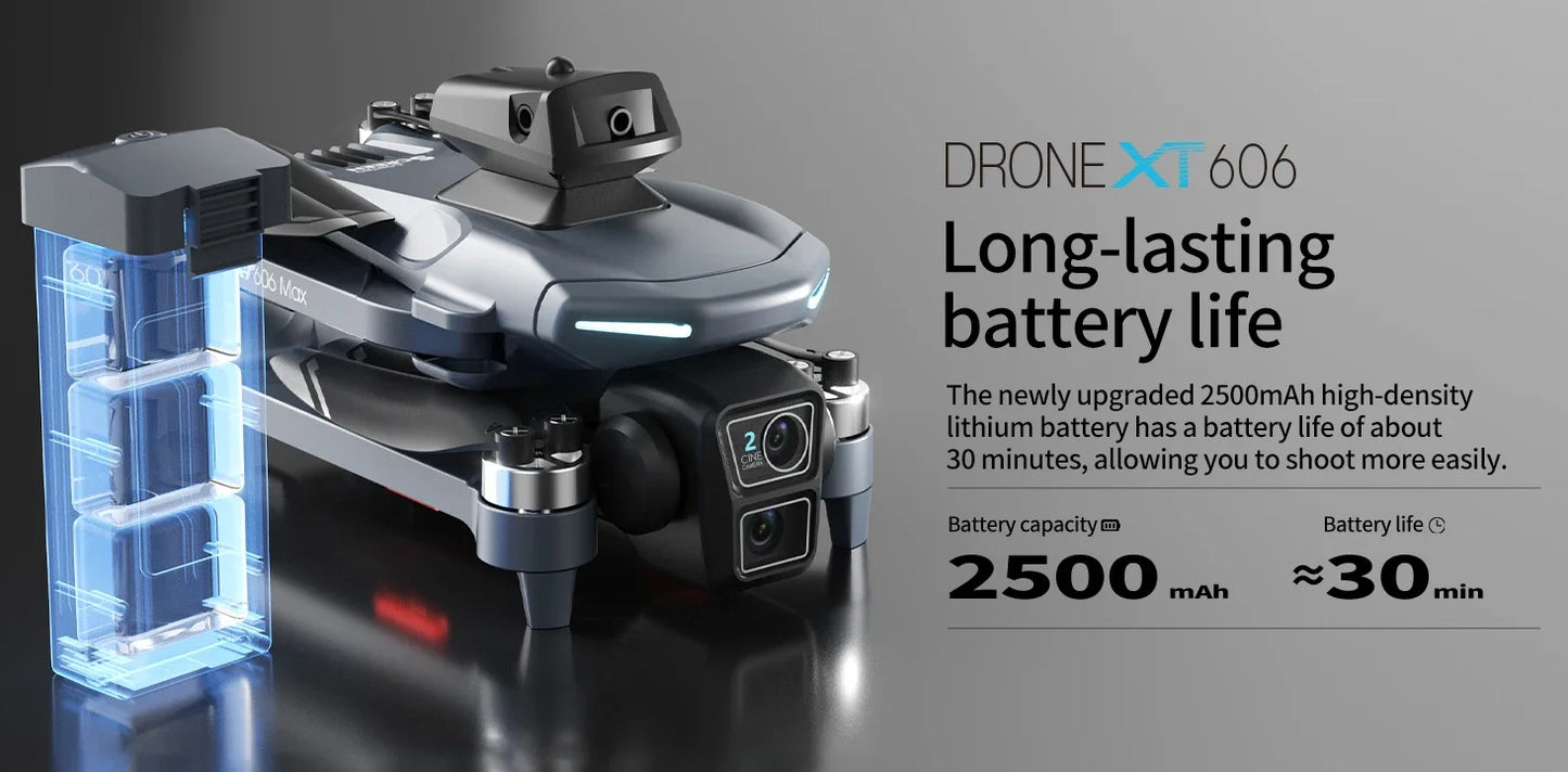 Original XT606 MAX GPS Drone 4k Professional 8K HD Camera FPV Wish Screen Drone 360° Obstacle Avoidance Quadcopter Toys Dron
