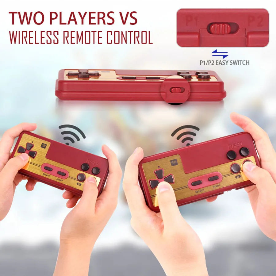 New FC 4K HD Game Stick Mini TV Video Handheld Game Console Wireless Plug&Play Retro Classic Emulator Gamepad Toy Gift
