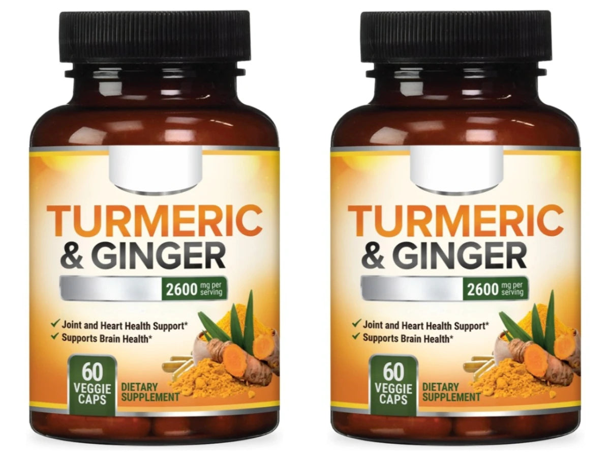 Turmeric Capsule Nutritional Supplement with Curcuminoids and Black Pepper Extract Support Joint,heart & Brain Health 60 Count