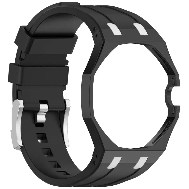2-in-1 PC Case+Silicone Strap for Swatch X AP Royal Pop Pocket Watch Change To Wristwatch Integrated Modification Accessories