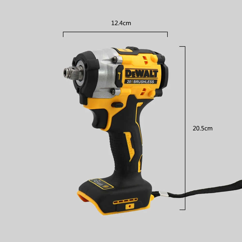 Dewalt DCF921 Cordless Electric Brushless Impact Wrench High Torque LED Light 406N.m Lightweight Professional Power Tool