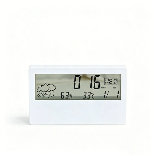 LED Thermometer Thermo-Hygrometer Multifunction Electronic Clock Temperature Humidity Meter Weather Station for Home With Alarm