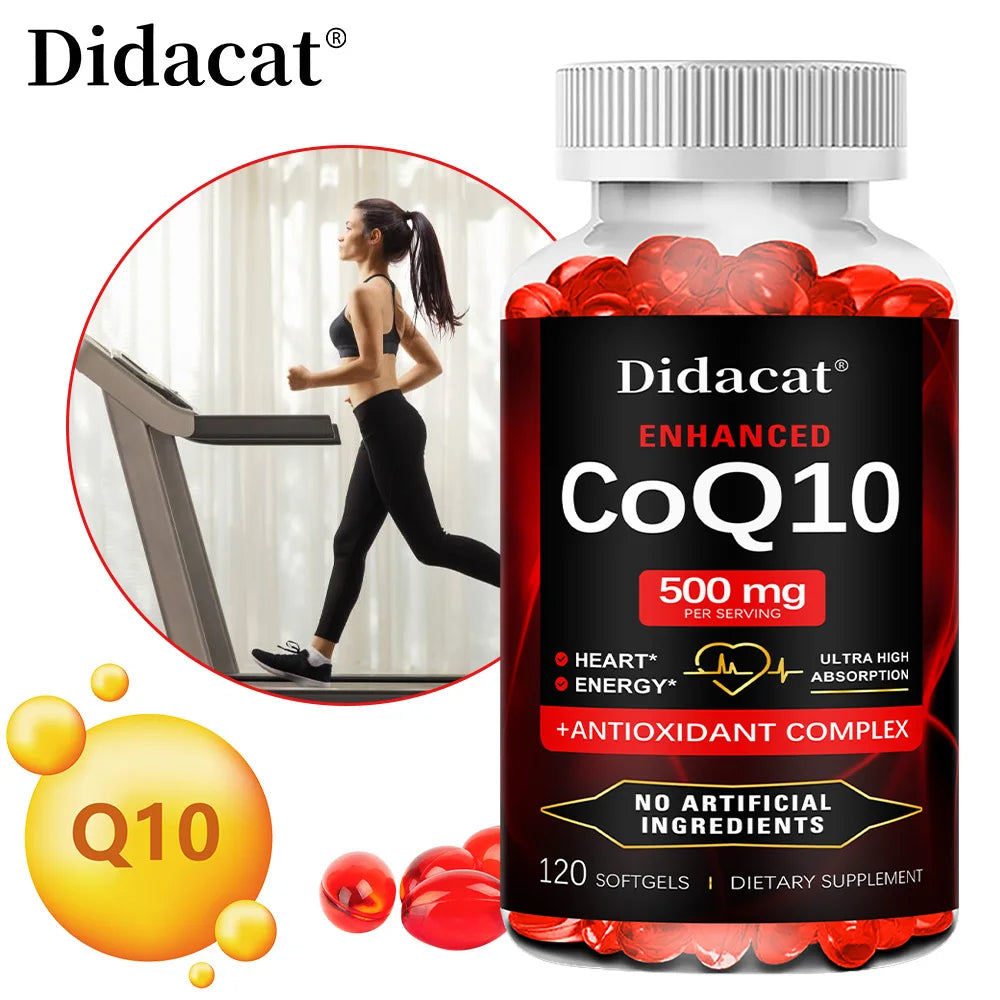 High Absorption Ubiquinol CoQ10 500MG-Heart Health&Energy Production - Nutritional Supplements with Coenzyme Q10