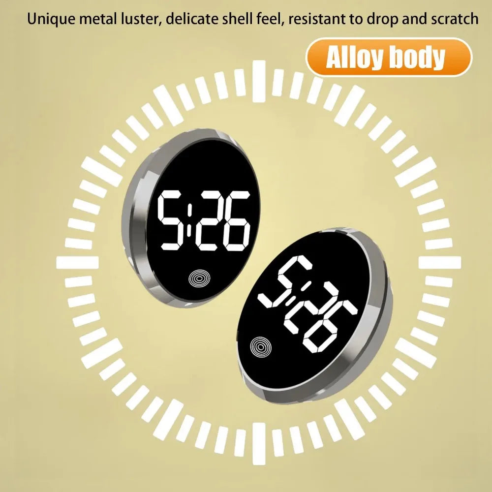 Fashionable Car LED Clock Touch-Control Dashboard Watch with LED Display Light for Fridge RV Classroom Travel Vehicle