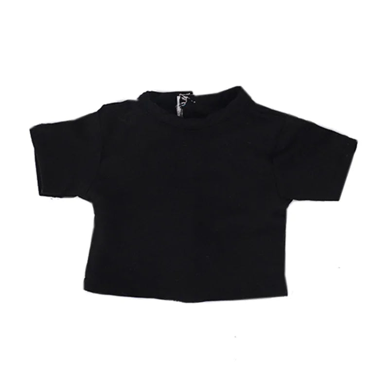 Doll Clothes Summer T-shirt Pure Cotton Short Sleeve Handmade Solid Color Clothes For 16-18Inch ,43cm Baby Doll  DIY Toys Gifts