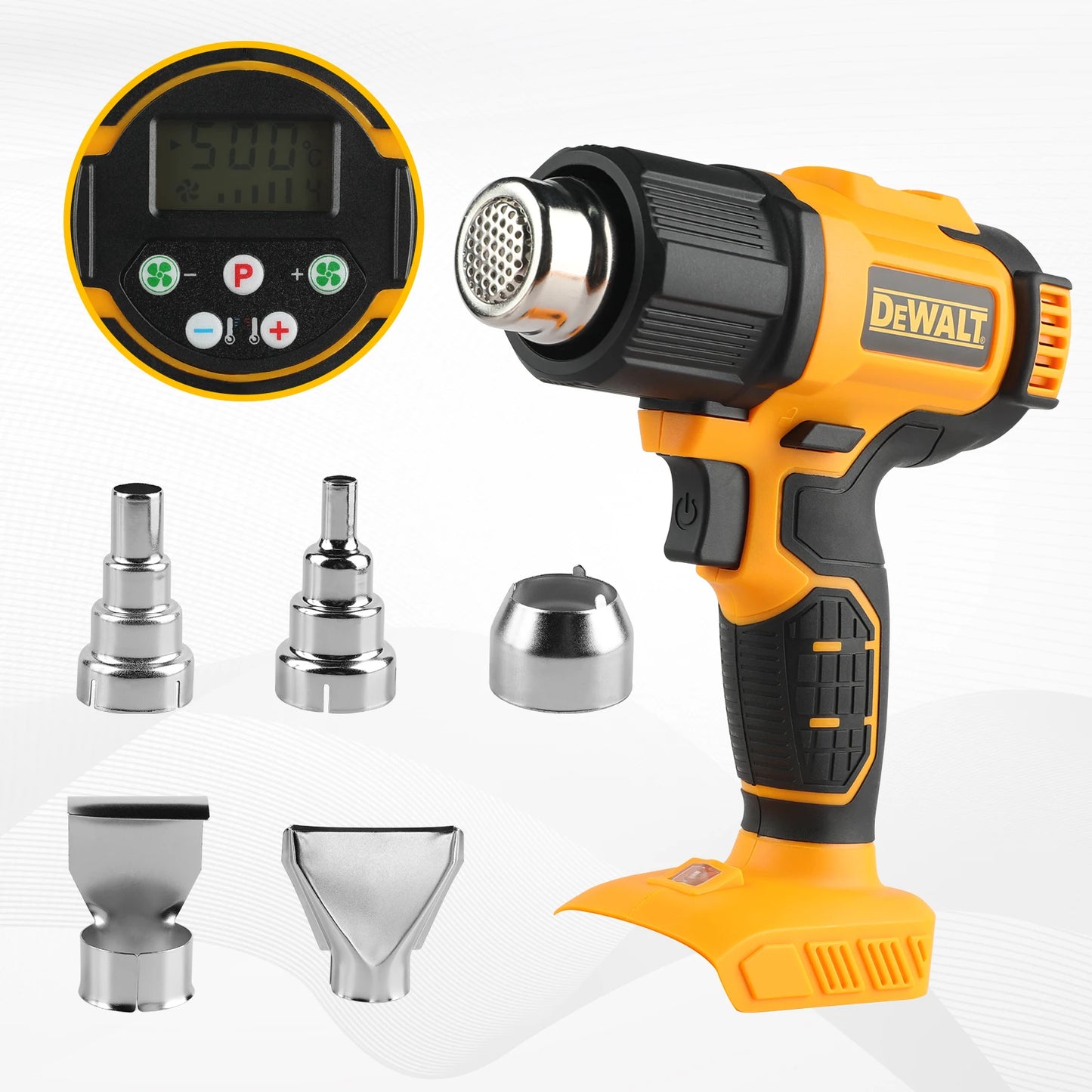 DEWALT 20V Temperatures Adjustable Hot Air Gun Cordless Heat Gun 550°C High Power Welding Thermal Blower Power Tools DCE530