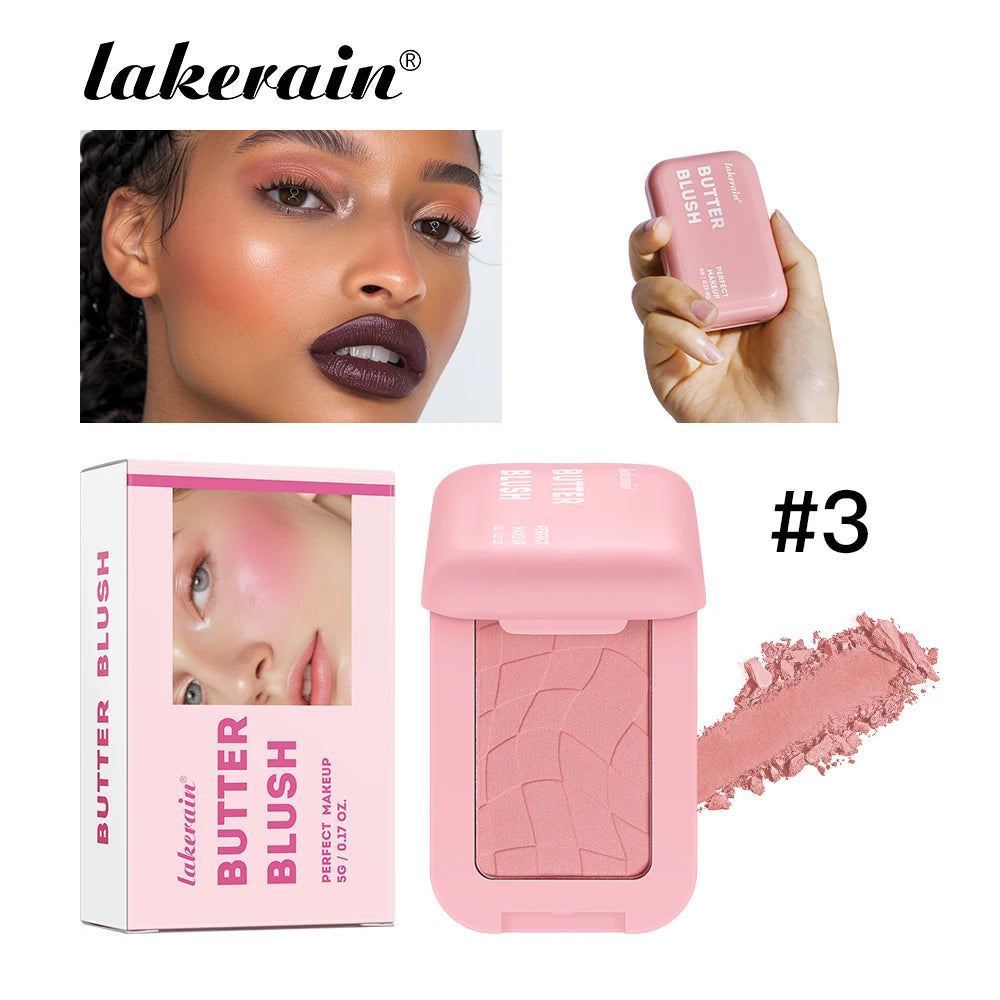 Professional Makeup Powder Blush 12HR Wear Vegan Formula Blusher Makeup Blush in Bar Cosmetics Palette Powder Pink Cream Face