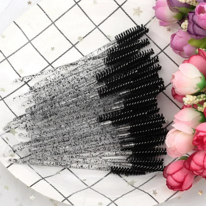 50Pcs Disposable Eyelash Spooler Brushes Multipurpose Eyebrow And Lash Extension DIY Beauty Accessory