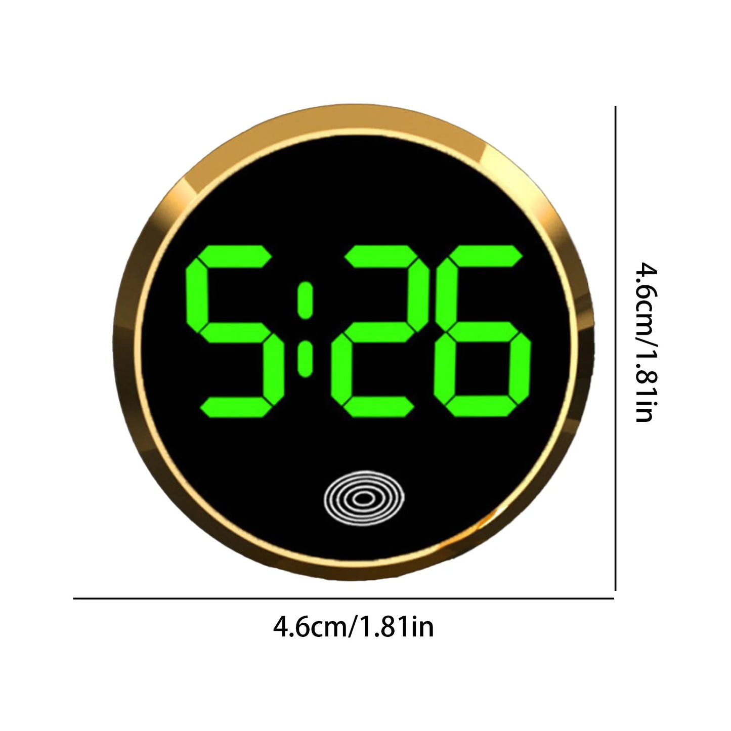 Fashionable Car LED Clock Touch-Control Dashboard Watch with LED Display Light for Fridge RV Classroom Travel Vehicle