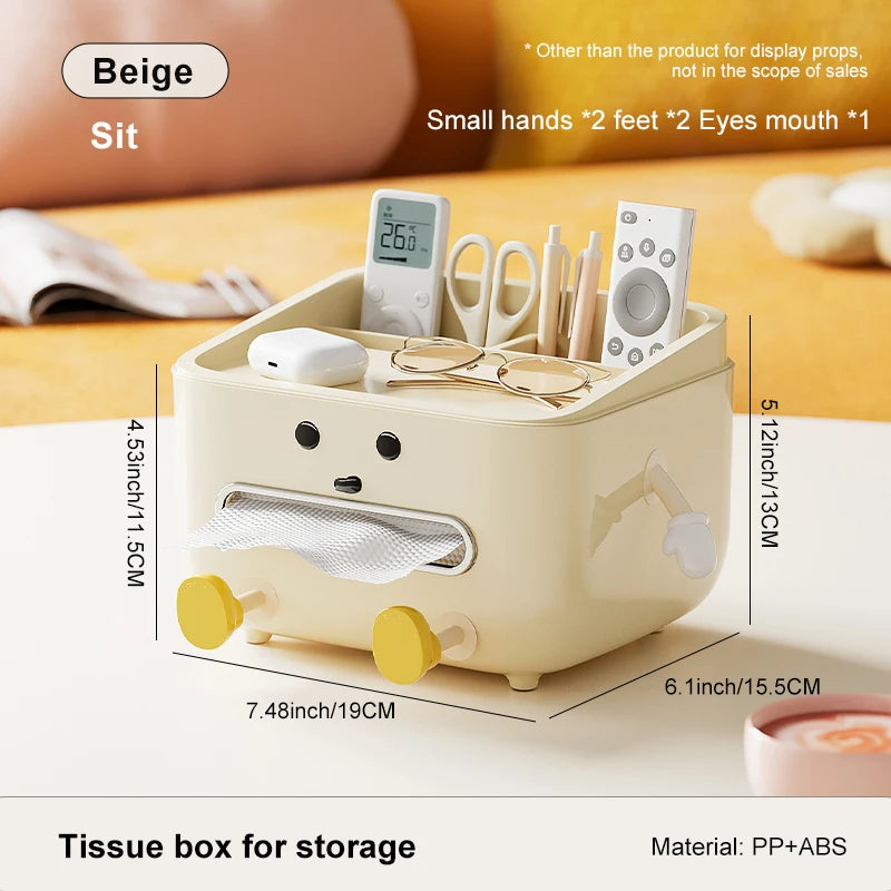 1pc Multifunctional Desktop Storage Box, Cosmetic Organisation Shelf Countertop Storage and Display Box (with Sticker)