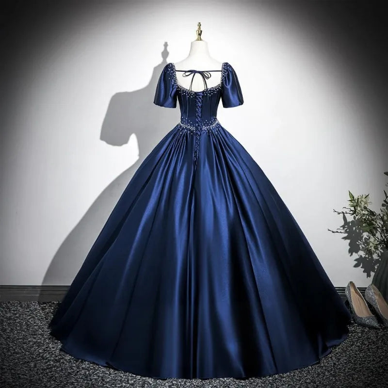 Fashion Strap Evening Dress 2026 New Spring High-end French Temperament Socialite Adult Dress Satin Elegant Dress Deep V-neck