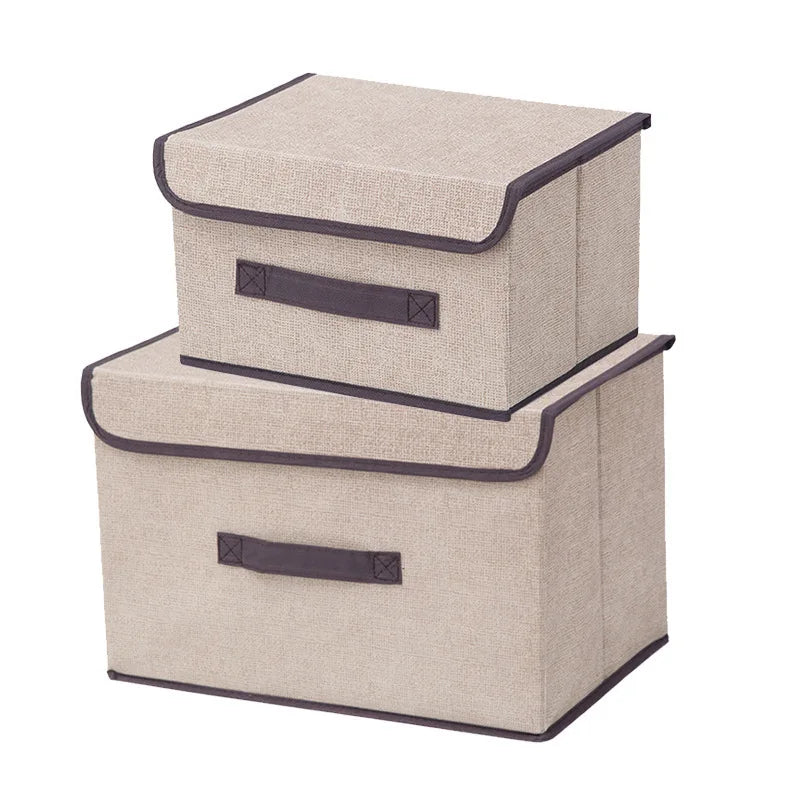 Fold Non Woven Fabric Storage Box Gray Home Supplies Clothing Underwear Sock And Kid Toy Storage Organizer Cosmetics