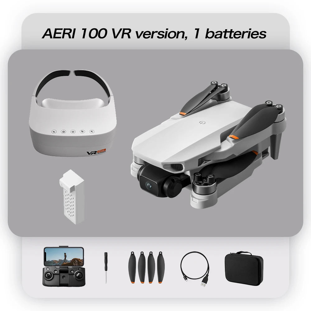 Original Aeri100/Aeri100VR Remote Control Drone WIFI RC Dron Quadcopter Obstacle Avoidance 8K HD Dual Camera FPV Mini Dron Toys