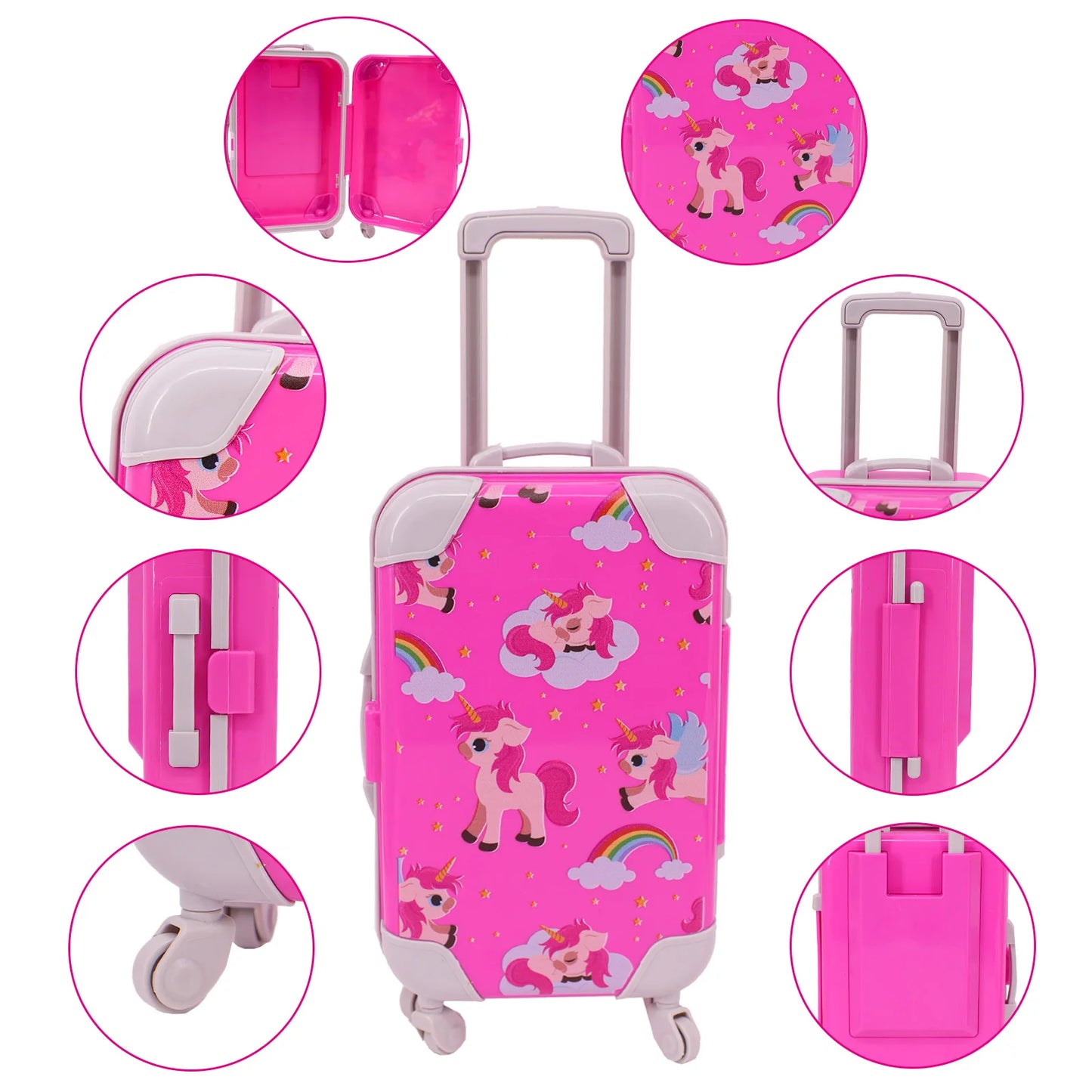 The Latest Doll Luggage For 43cm Baby Doll Clothes Accessories For Labubu,18 Inch American Doll Girl's Toys,babi Doll,1/3 Bjd