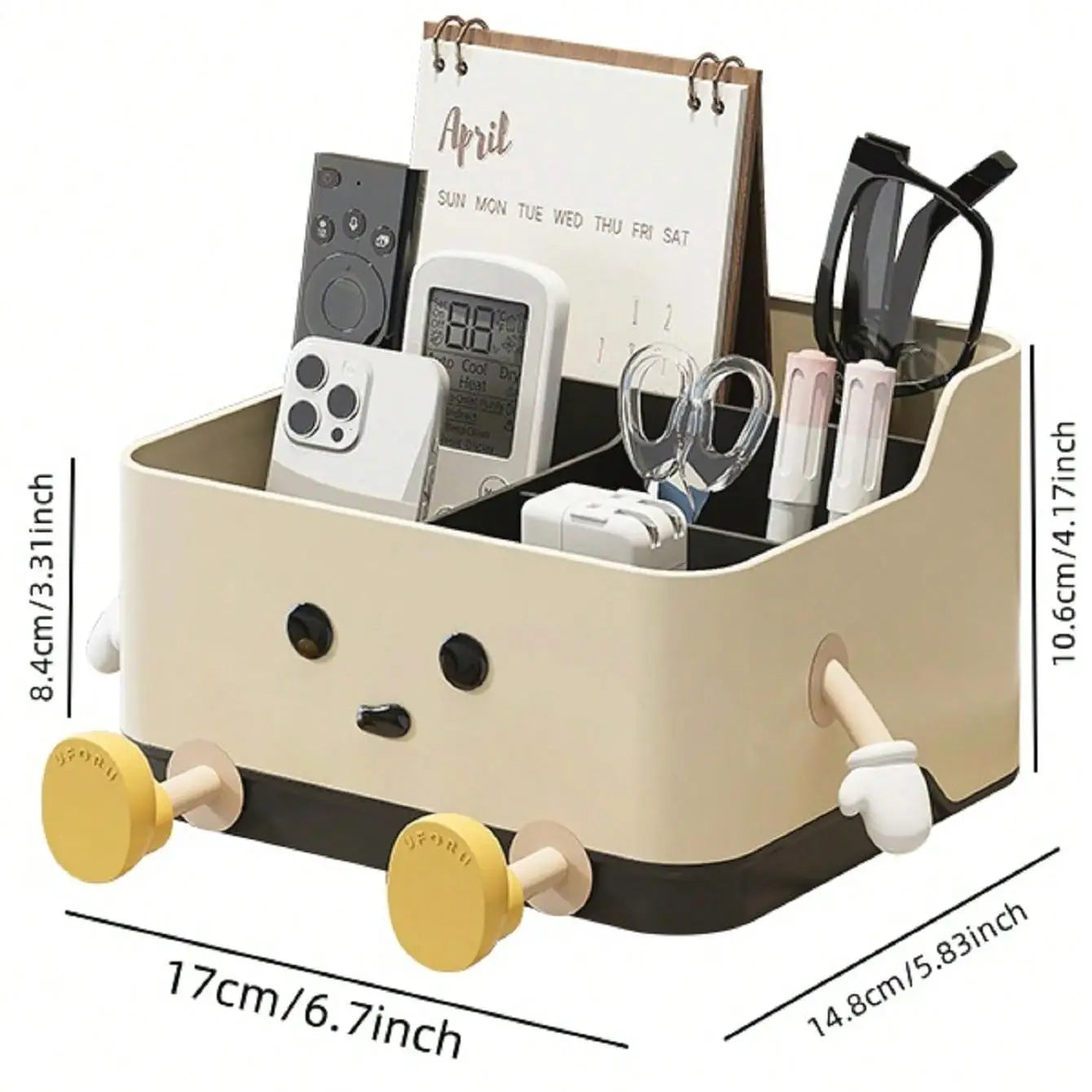 1pc Multifunctional Desktop Storage Box, Cosmetic Organisation Shelf Countertop Storage and Display Box (with Sticker)