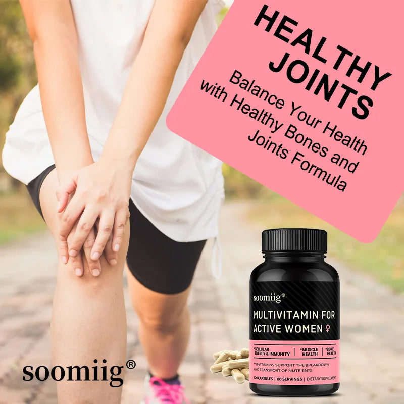 Women's Daily Multi Capsules - Daily Multivitamin To Support Bone Health,Cellular Energy and Immune Health - 120 Capsules