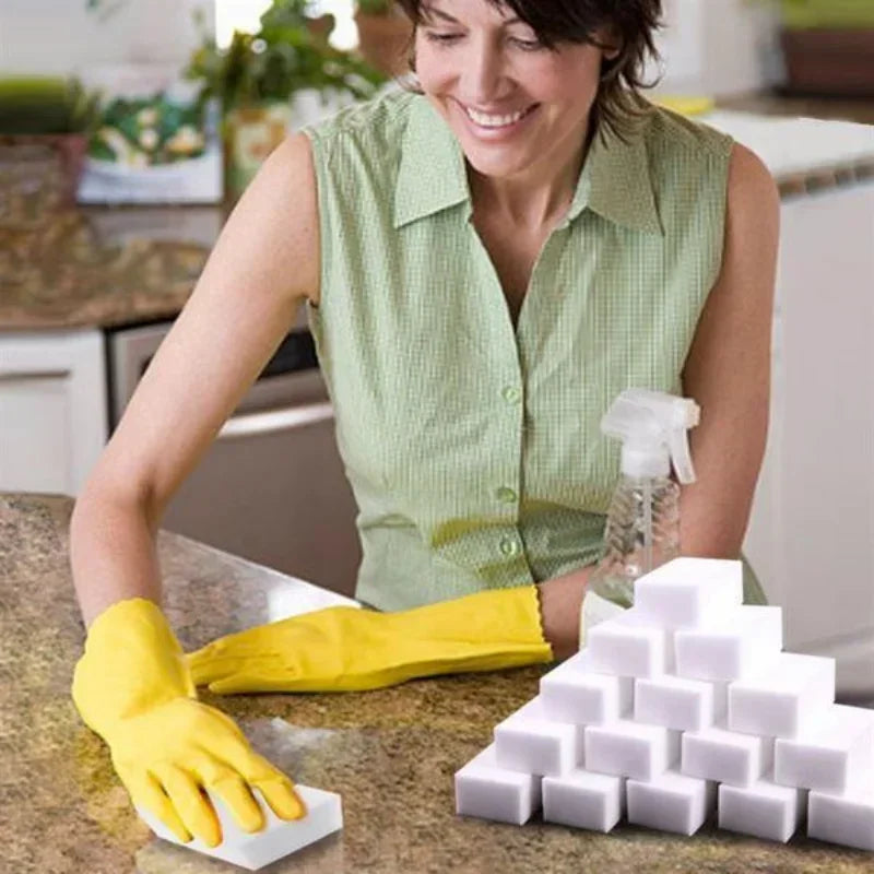 5 or 50pcs Magic Melamine Sponge Eraser Cleaner Strong Absorbent Kitchen Bathroom Cleaning Tools Household Supplies Sponges