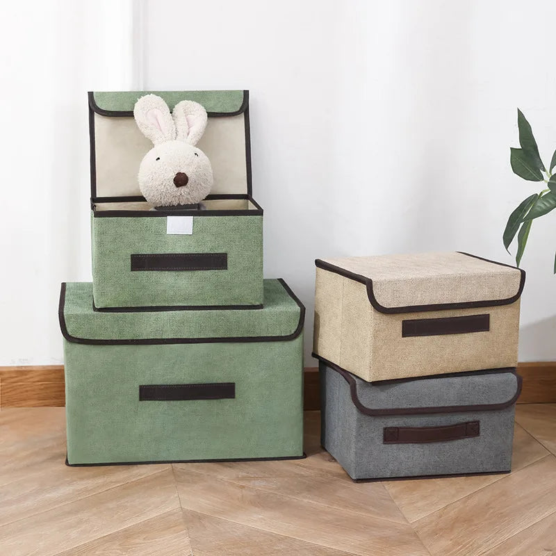 Fold Non Woven Fabric Storage Box Gray Home Supplies Clothing Underwear Sock And Kid Toy Storage Organizer Cosmetics