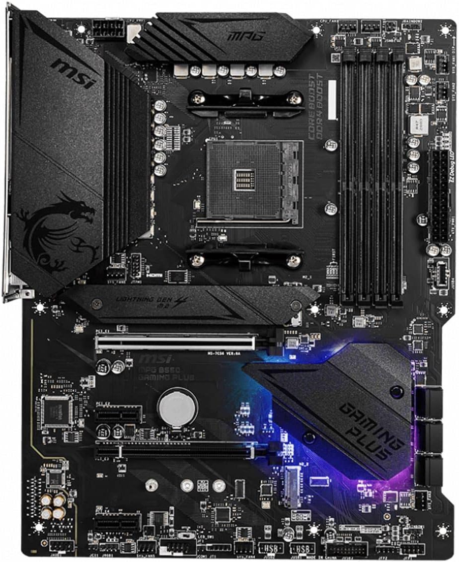 MSI MPG B550 GAMING PLUS Motherboard ATX - Ryzen 3rd Gen, AM4, DDR4, PCIe4