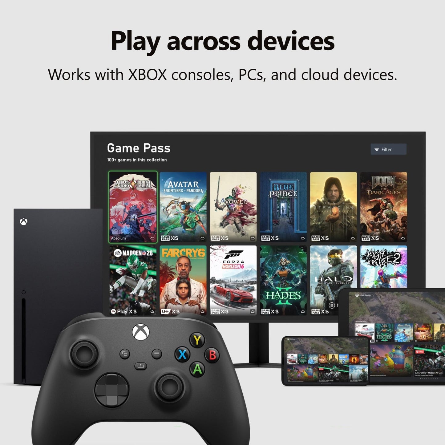 XBOX Wireless Gaming Controller | Carbon Black | Consoles, PCs, TVs, mobile, and more | Textured Grip | Wireless, Bluetooth, USB-C Connectivity