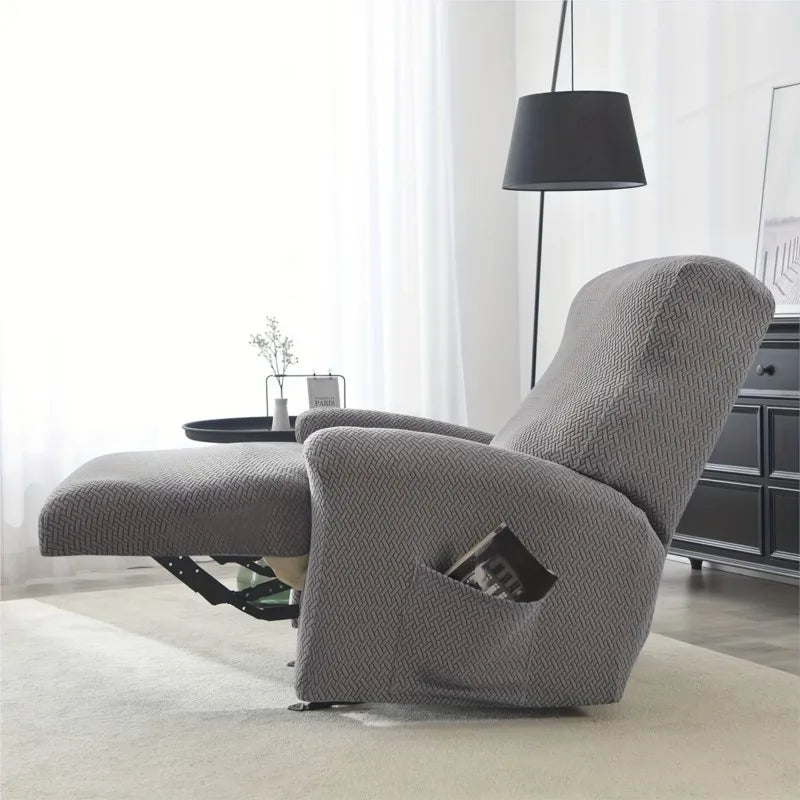 Recliner Sofa Cover Ralax Cover Jacquard Chair Covers Stretch Spandex Couch Slipcovers Non Slip Armchair Slipcovers 4pcs/set