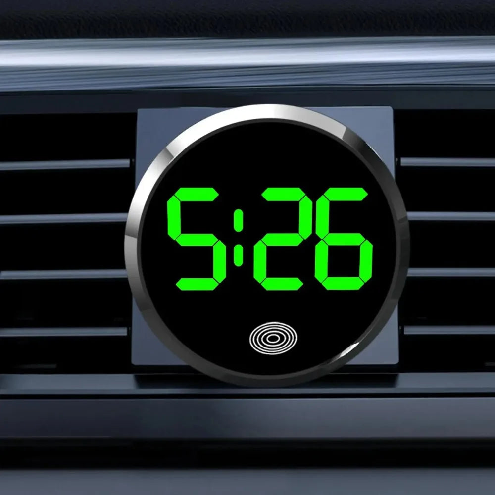 Fashionable Car LED Clock Touch-Control Dashboard Watch with LED Display Light for Fridge RV Classroom Travel Vehicle