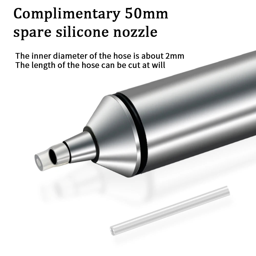 Professional Aluminum Alloy Solder Sucker Gun Powerful Desoldering Pump for Electronics Repair, PCB Welding Tool Silicon Nozzle