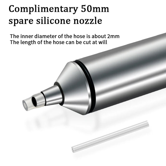 Professional Aluminum Alloy Solder Sucker Gun Powerful Desoldering Pump for Electronics Repair, PCB Welding Tool Silicon Nozzle
