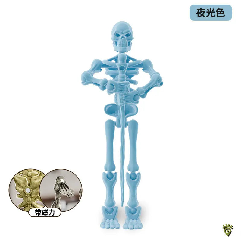 Hot 6pcs Action Figure Death God Skeleton Multi-Joint Mobile Shapeshift Robot,Halloween Action Manikin Decorative Ornaments Toys