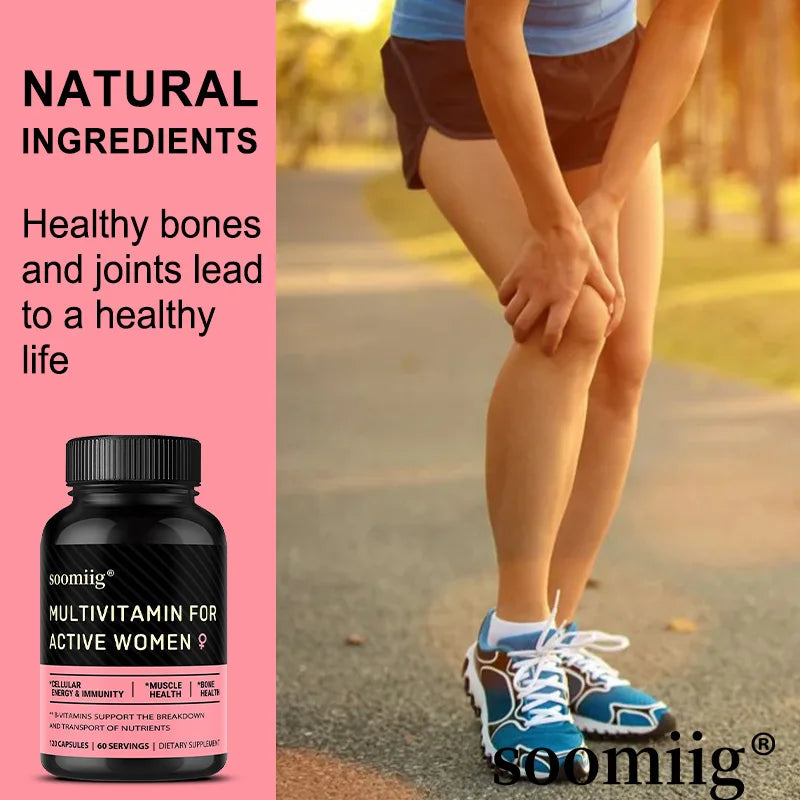 Women's Daily Multi Capsules - Daily Multivitamin To Support Bone Health,Cellular Energy and Immune Health - 120 Capsules