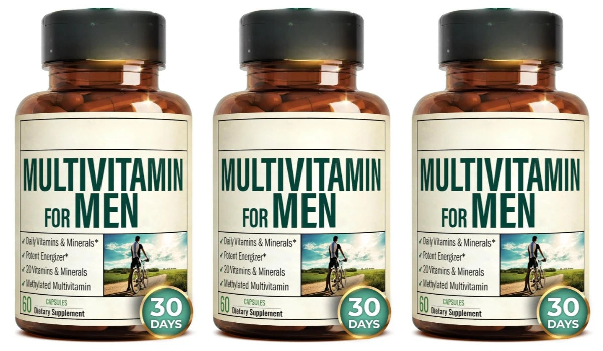 Multivitamin for Men Capsule Immune Health Support Contain Methylated Vitamins and Chelated Minerals Provide Body Energy 60count