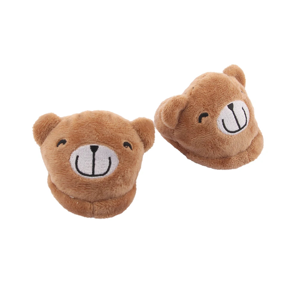 Doll Shoes 7cm Cute Frog, Tiger, Pig Plush Animal Slippers For American 18 Inch Girl,43 cm Baby New Born&OG Doll Girl's Toy Gift