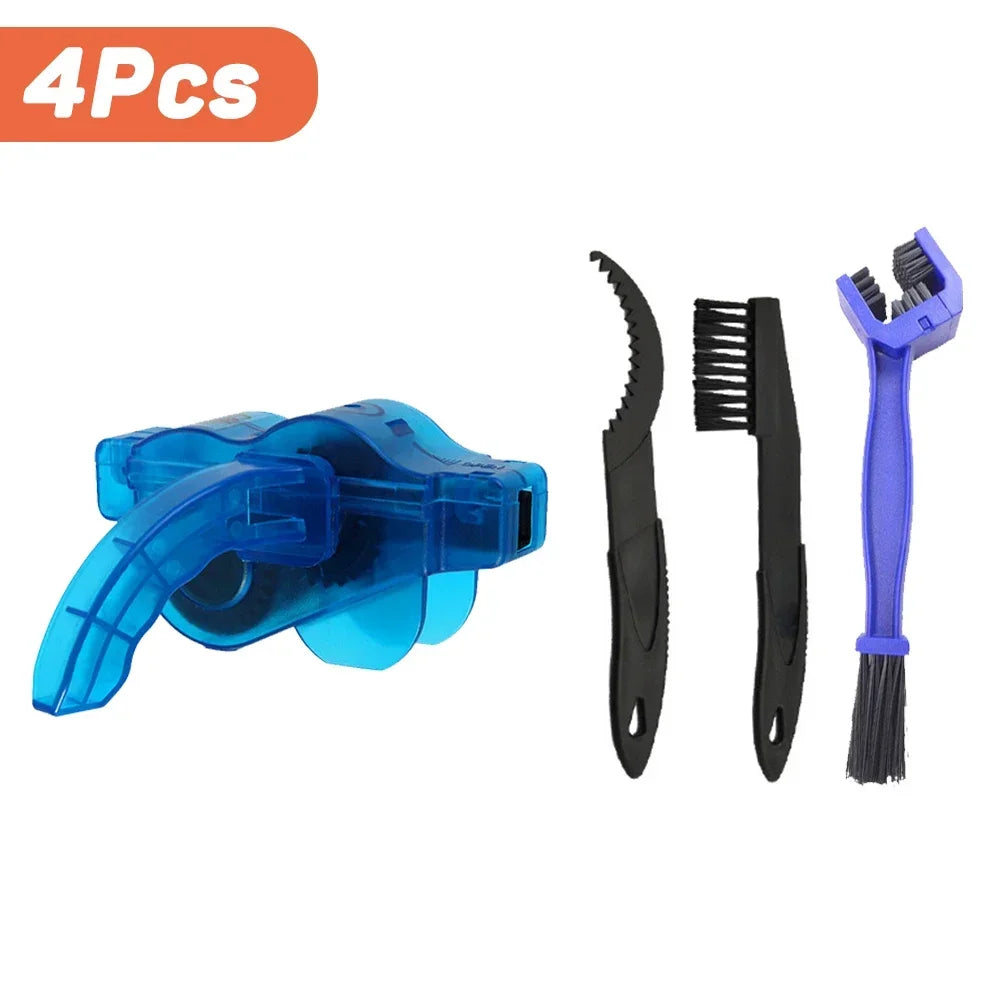 Portable Bicycle Chain Cleaner Bike Brushes Scrubber Wash Tool Mountain Cycling Cleaning Kit Outdoor Accessory