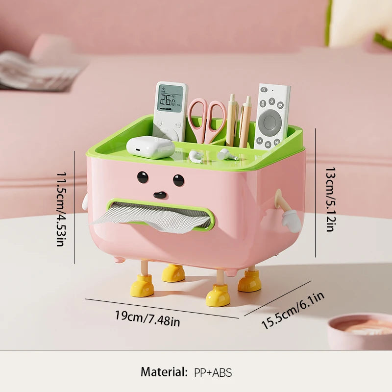 1pc Multifunctional Desktop Storage Box, Cosmetic Organisation Shelf Countertop Storage and Display Box (with Sticker)
