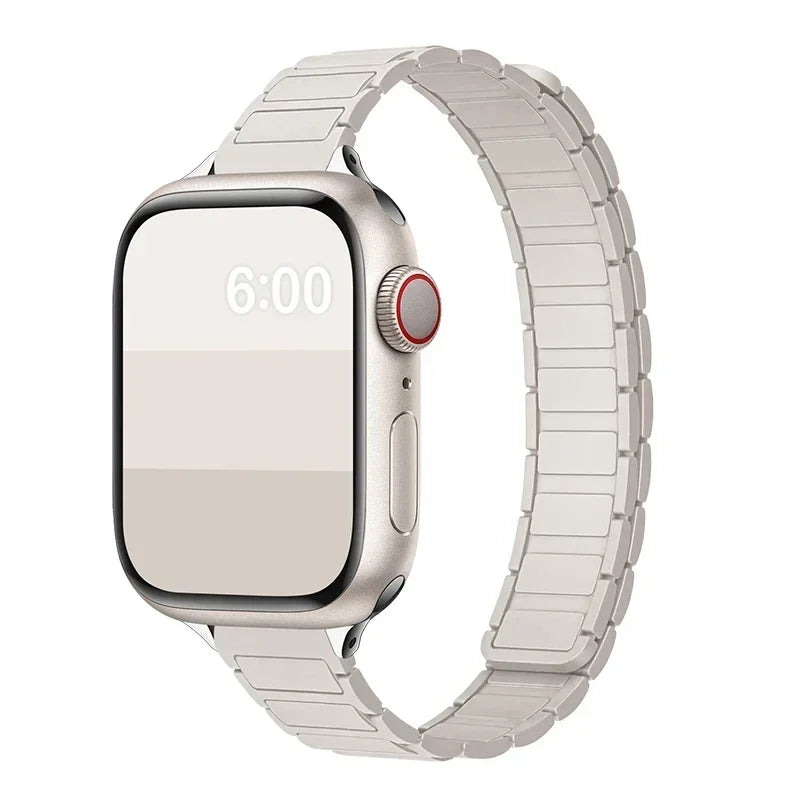 Magnetic Strap for Apple Watch 10 Band 44mm 45mm 49mm 40mm 41mm 42mm 46mm Silicone Bracelet iWatch Series 7 8 SE 3 Ultra 2 9 11