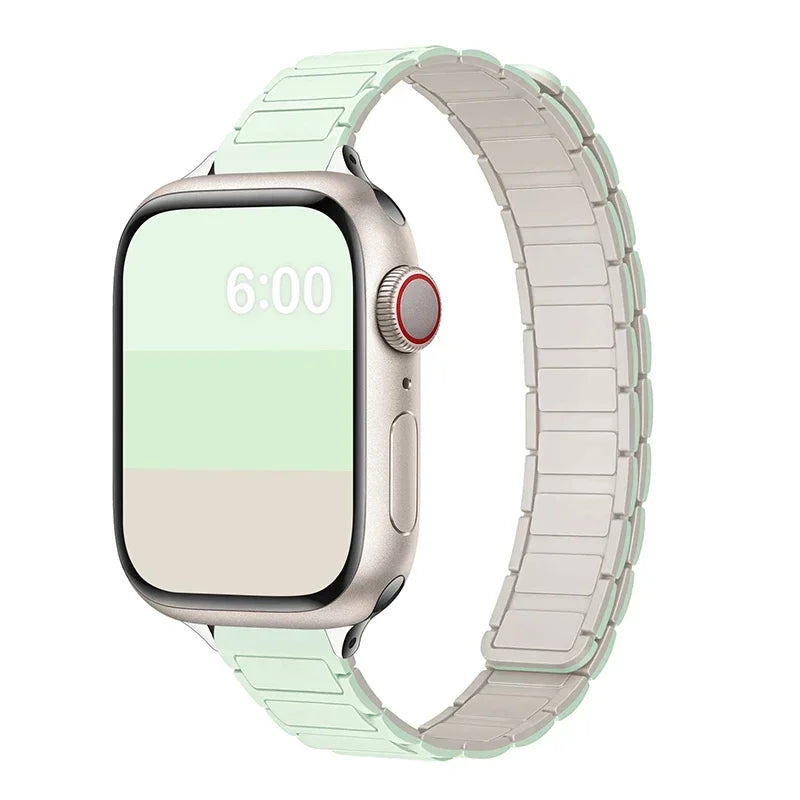 Magnetic Strap for Apple Watch 10 Band 44mm 45mm 49mm 40mm 41mm 42mm 46mm Silicone Bracelet iWatch Series 7 8 SE 3 Ultra 2 9 11
