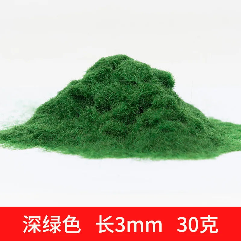 3MM Miniature Grass Powder for Making Terrain Grass DIY Lawn Building Sand Table/Railway/Wargame Model Scenery Diorama 30g/bag